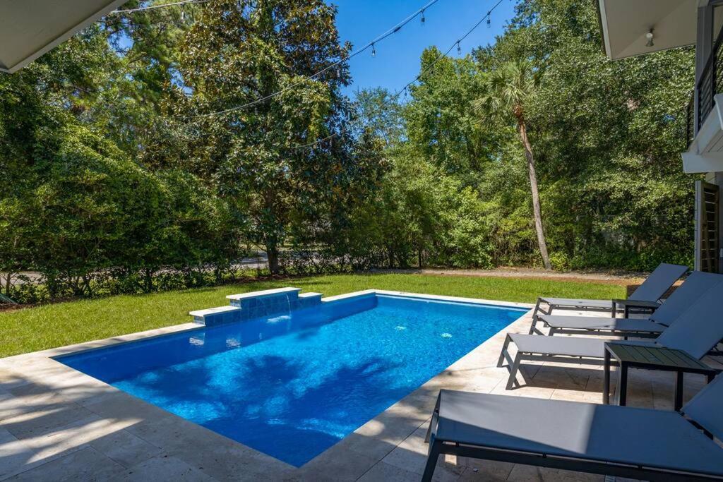 Luxury Beach House - 2Min Walk To Beach - Private Pool - Group & Dog Friendly Hilton Head Island Exterior foto