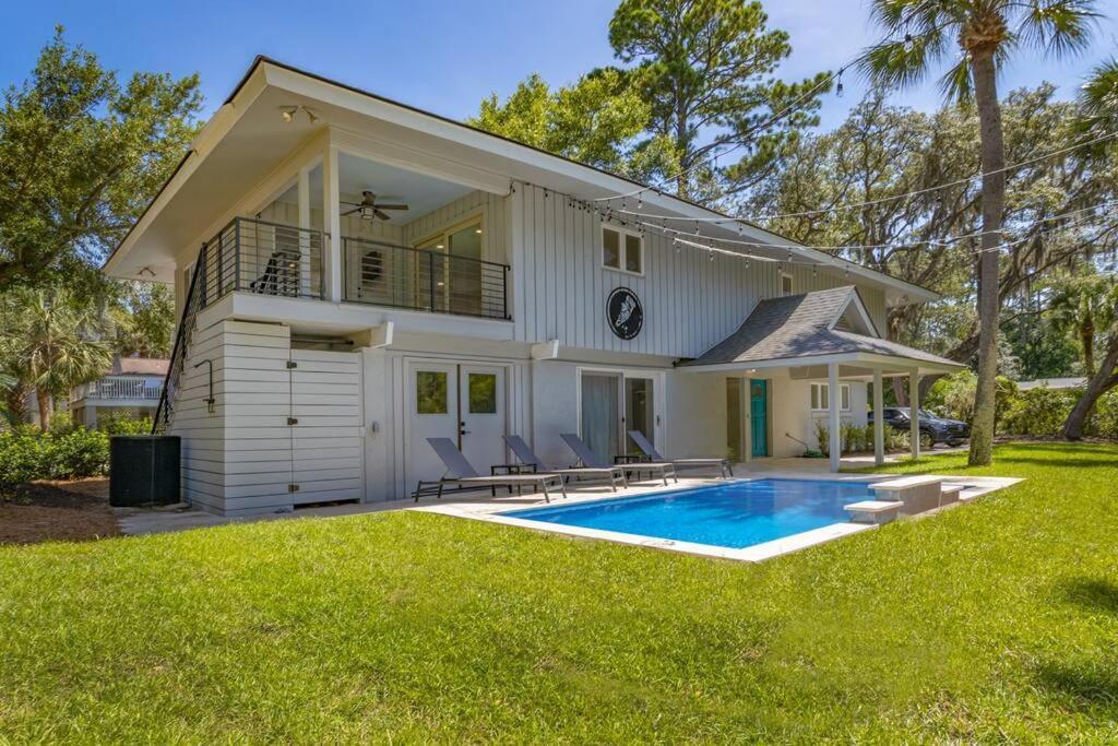 Luxury Beach House - 2Min Walk To Beach - Private Pool - Group & Dog Friendly Hilton Head Island Exterior foto